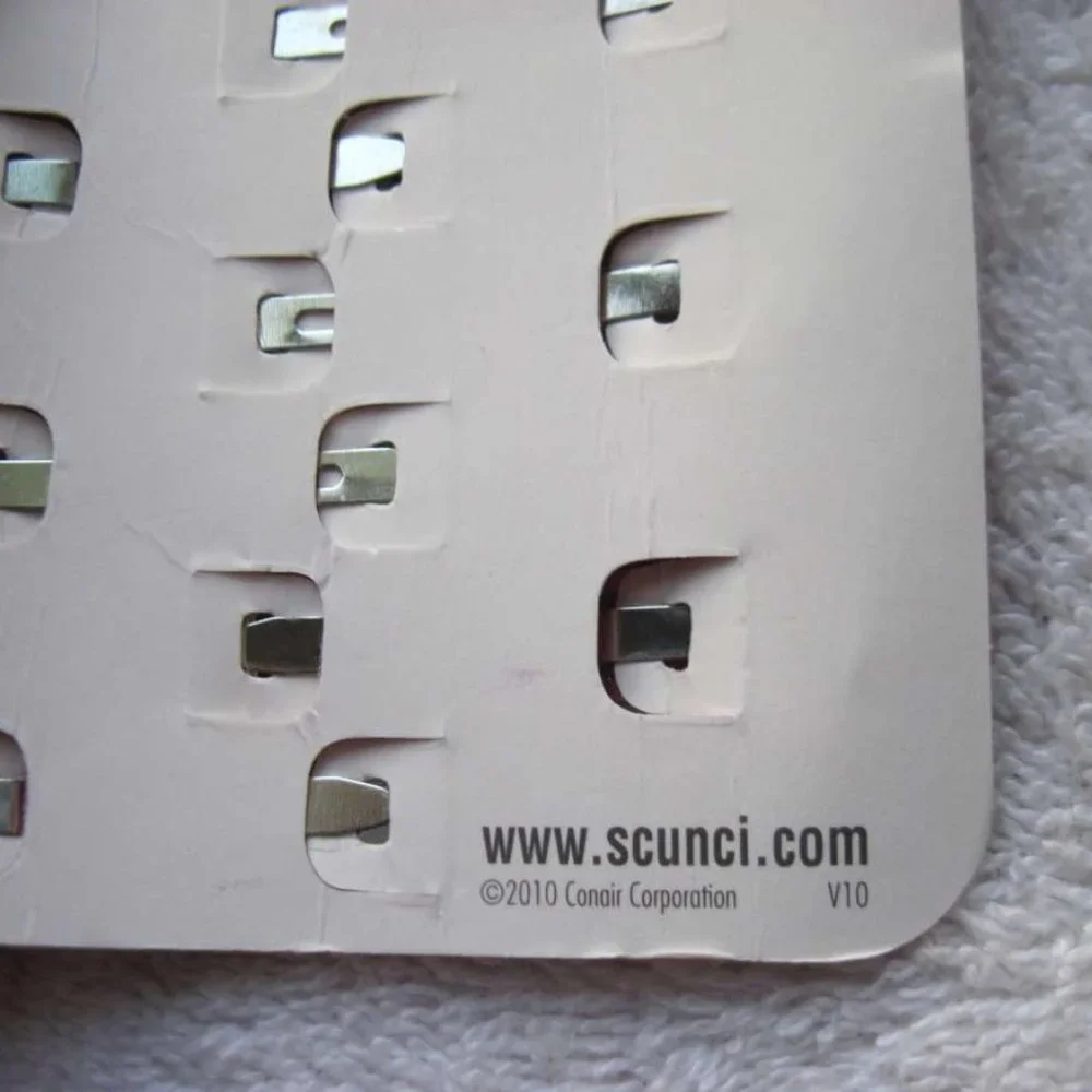 12 Scunci Girls Double Bar Glitter Colored Epoxy Metal Snap Contour Hair Clips